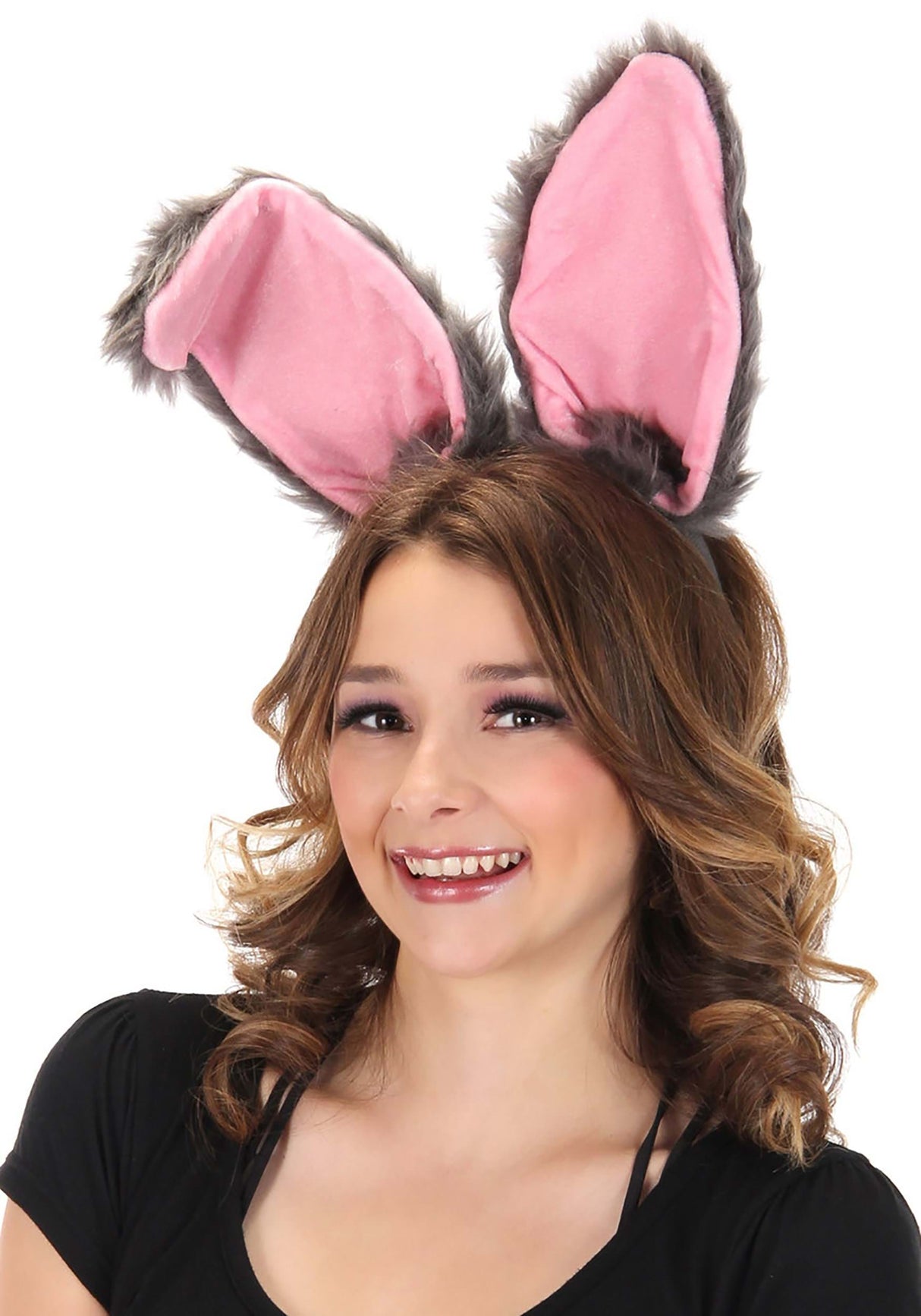 Bendy Bunny Ears Headband Grey