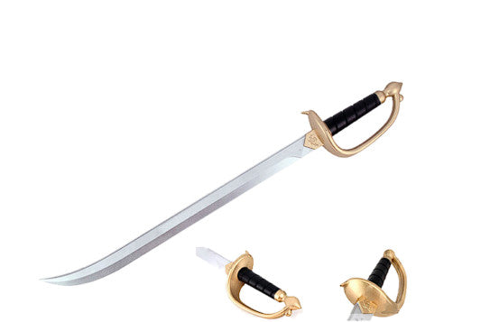 30" Black and Gold Foam Pirate Cutlass