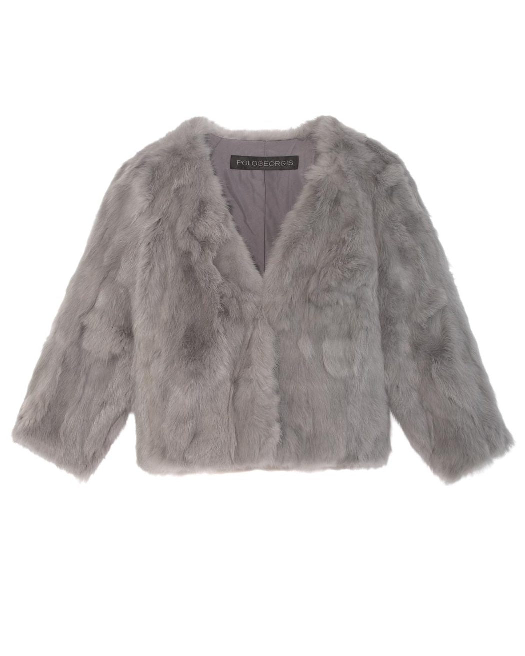 #296 Grey Faux Fur Jacket LG RENTAL