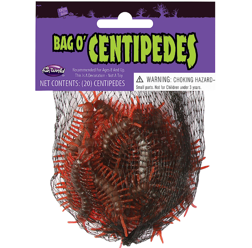 Bag of Centipedes Decoration - 20 Pc