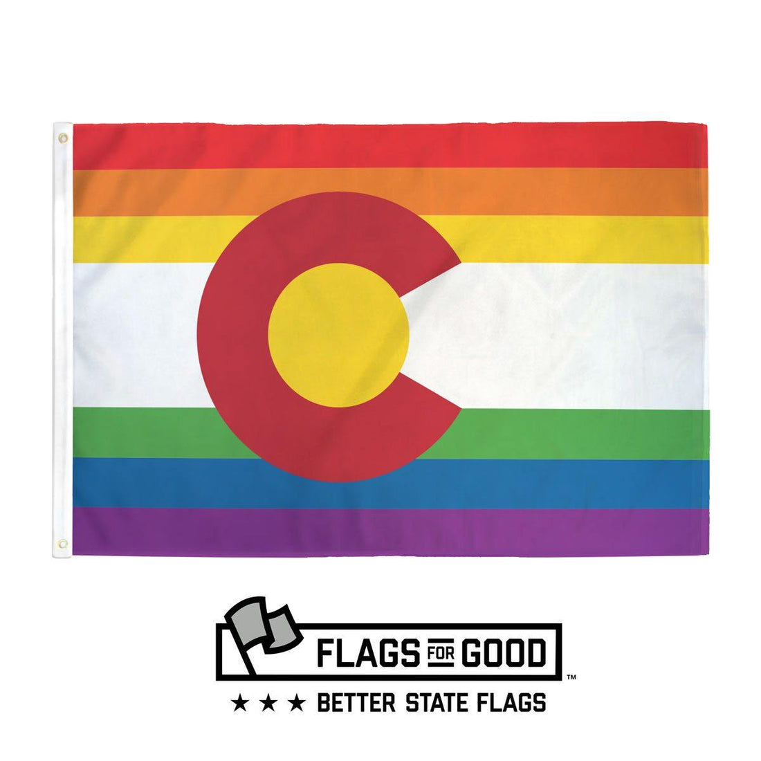 3' x 4.5' Rainbow Colorado State Flag