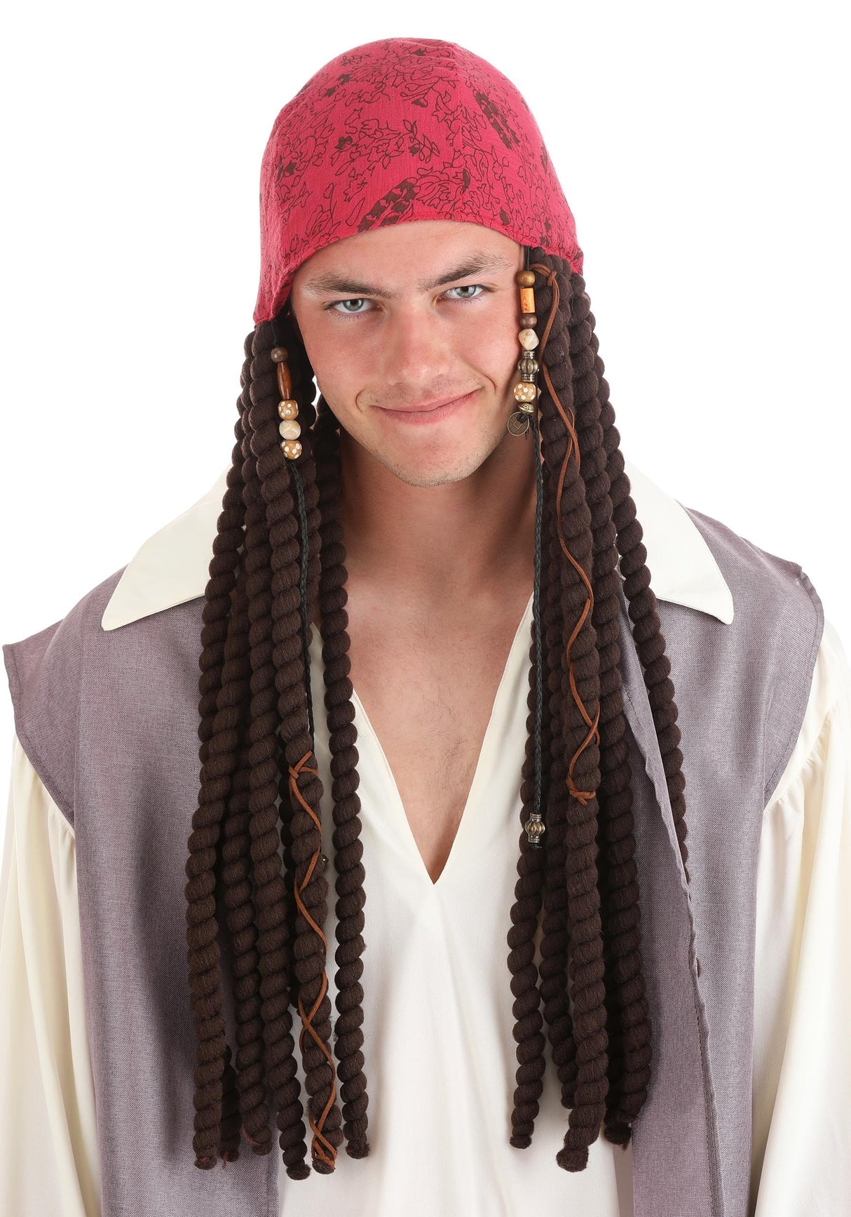 Jack Sparrow Scarf with Attached Dreads