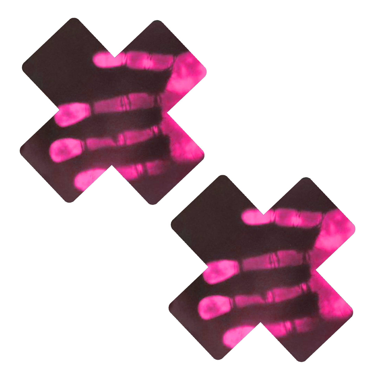 Temperature Reactive Black to Neon Pink X Factor Nipple Cover Pasties