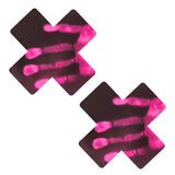 Temperature Reactive Black to Neon Pink X Factor Nipple Cover Pasties