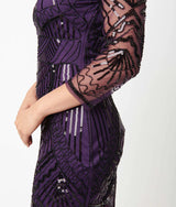 Therese Flapper Dress Purple
