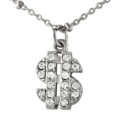 Diamond Dollar Sign Necklace