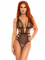 Black Fishnet G-String Teddy