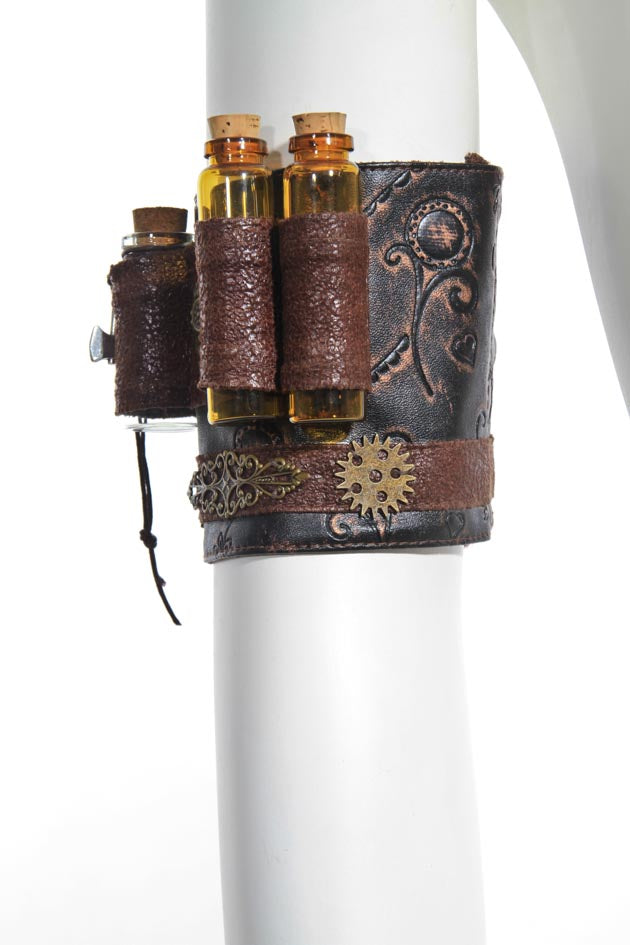 Steampunk Wristband w/ Vials
