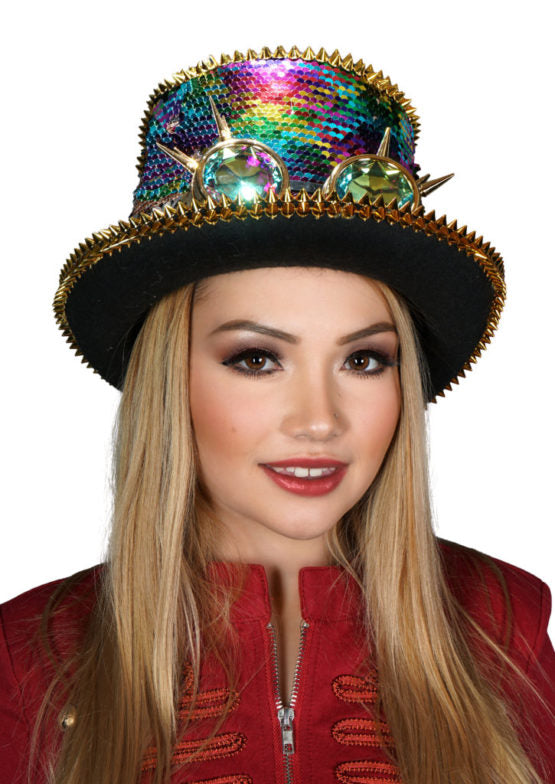 Rainbow Festival Hat w/ Goggles
