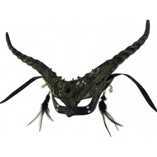 Gold Horned Voodoo Mask