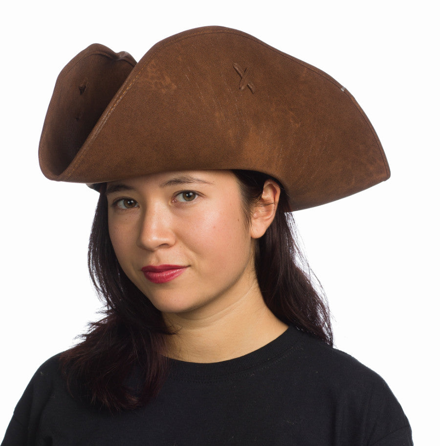 Leatherlike Distressed Pirate Hat