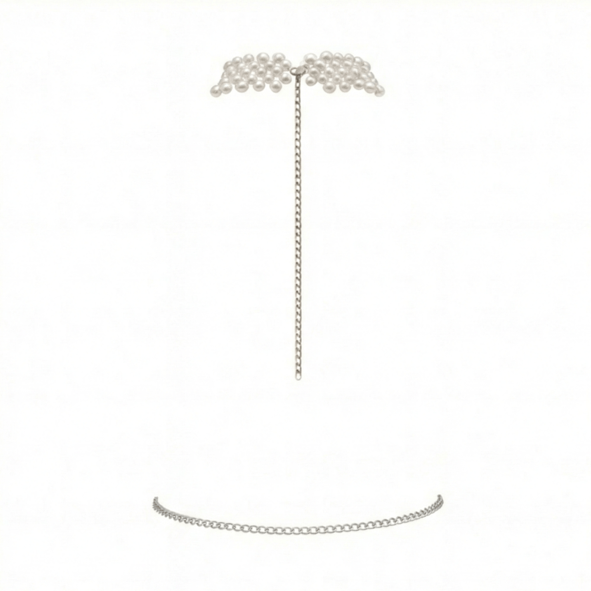 Opalite Pearl White Backless Carnival Crop Top