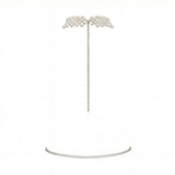 Opalite Pearl White Backless Carnival Crop Top
