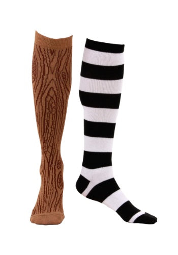 Mismatched Peg Leg Pirate Socks