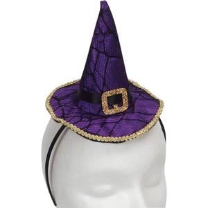 Mini Purple Witch Hat Headband