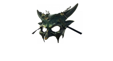 Green Forest Horned Mask