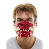 Red Light-Up Oni Tusks Mask