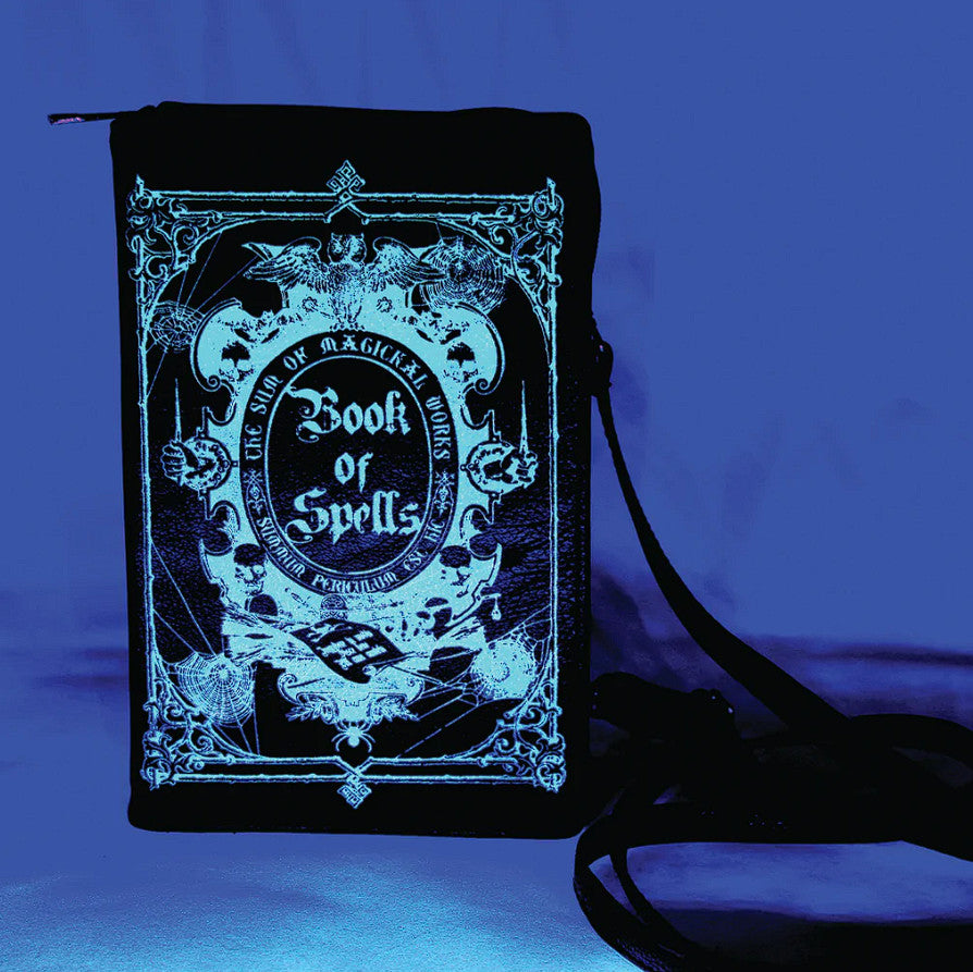 Glow In The Dark Book Of Spells Crossbody Bag