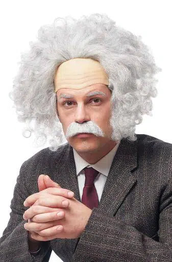 Albert Einstein Genius Wig and Moustache