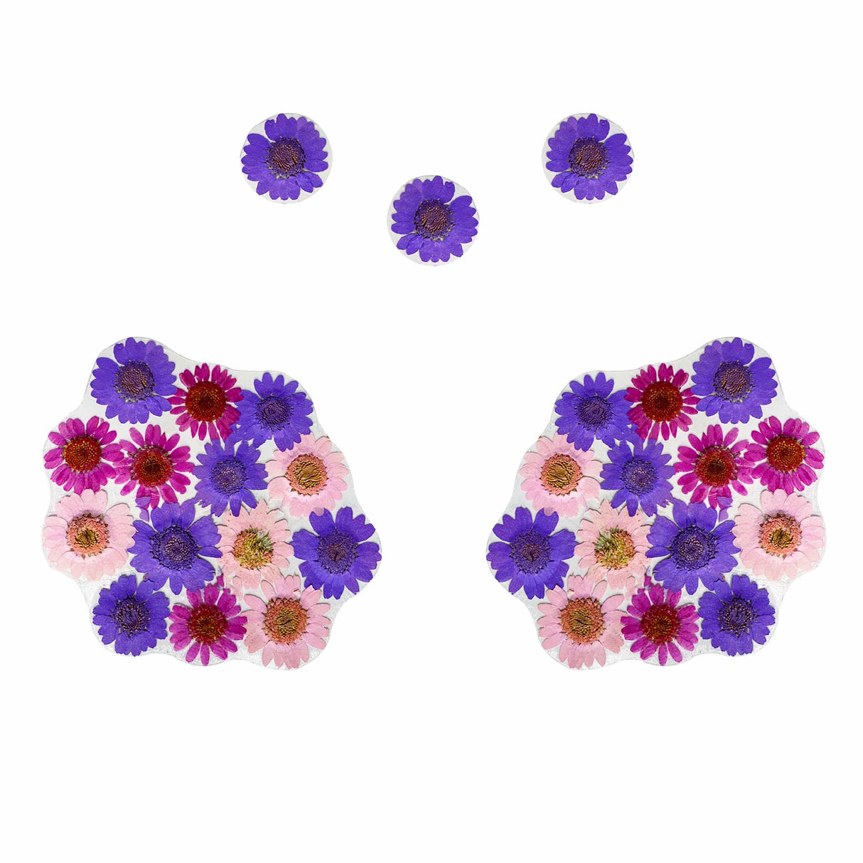 Garden Goddess Real Dried Pressed Flower Nipple Pasties