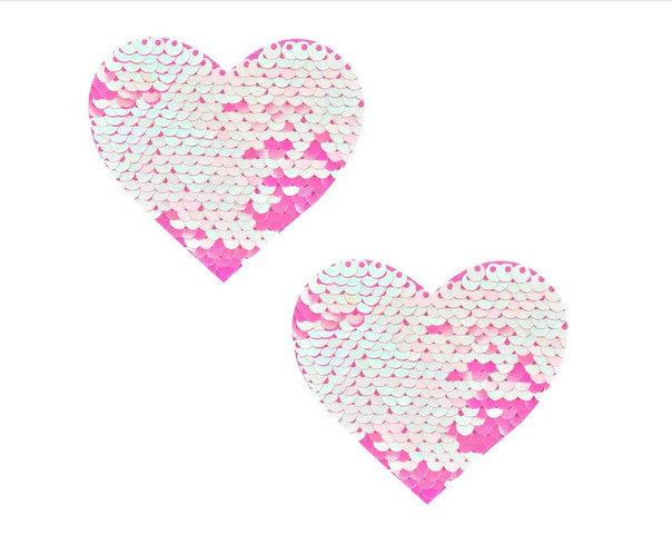 Aroura Pink Flip Sequin I Heart U Pasties