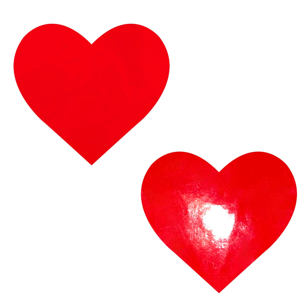 Vixen Red Wet Vinyl Heart Pasties