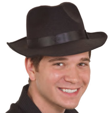 Black Felt Fedora Deluxe
