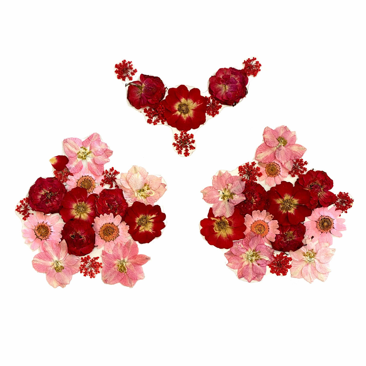 Harvest Moondancer Red Real Dried Pressed Flower Nipple Pasties