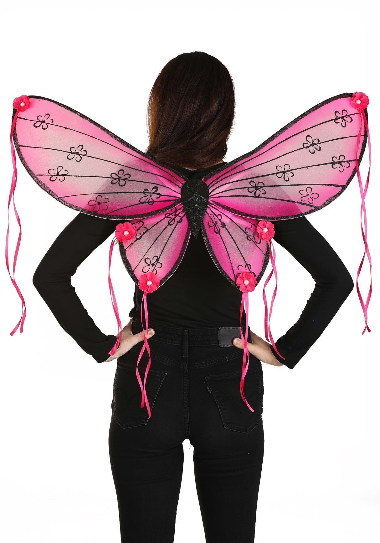 Pink Floral Wings