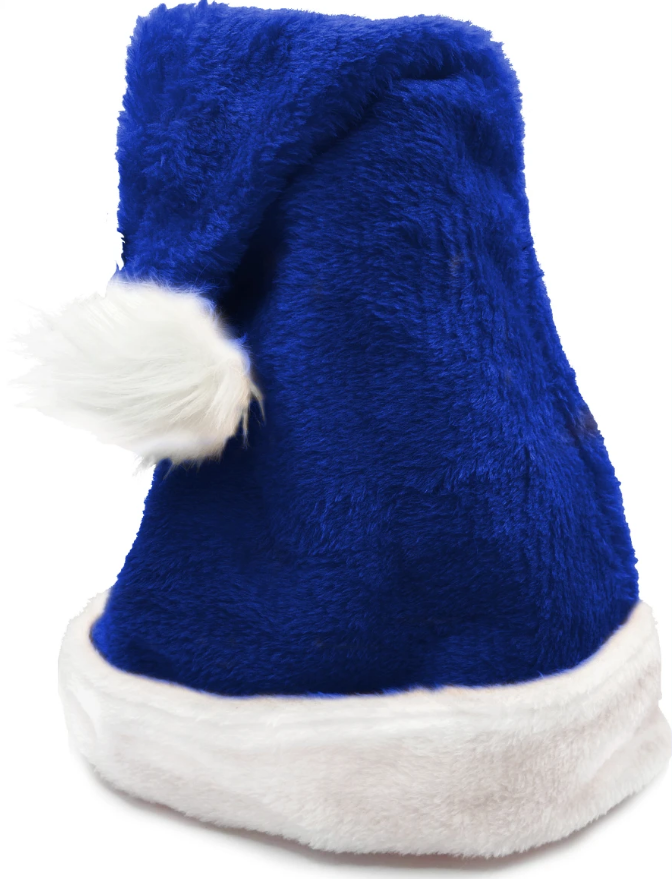 Blue Plush Santa Christmas Hat