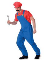 Red Video Game Plumber Men's Costume