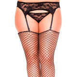 Plus Size Lace Garterbelt And G-String