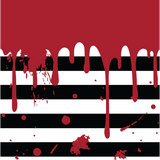 Sanguine Stripes Blood Spatter Knee High Socks