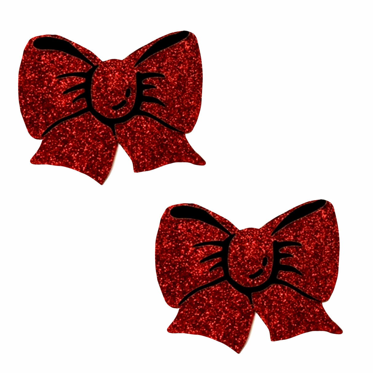 Ravish Me Red Glitter Bow Pasties