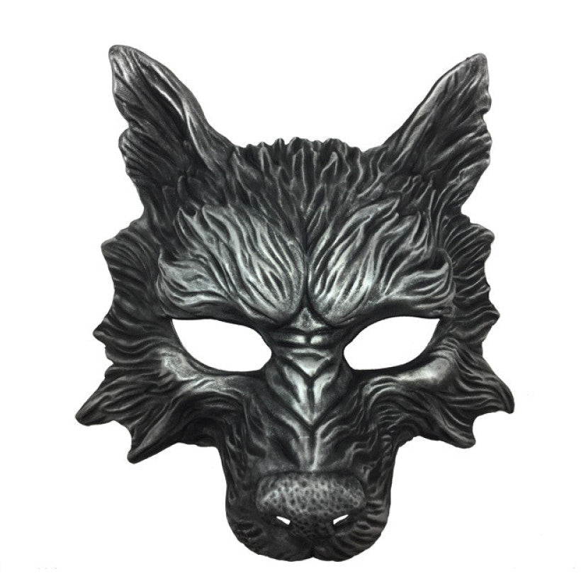 Wolf mask on a white background