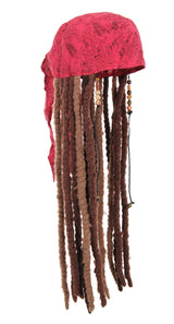 Jack Sparrow Scarf with Attached Dreads