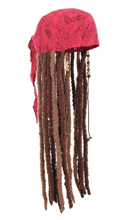 Jack Sparrow Scarf with Attached Dreads