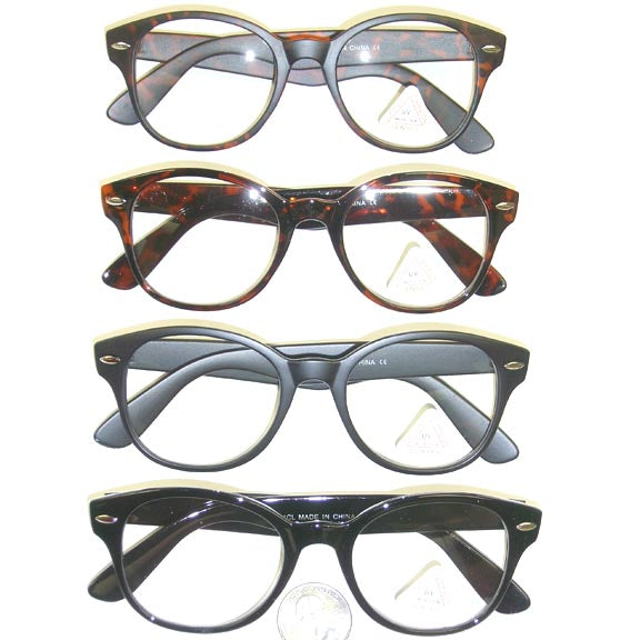 Horned Rim Tortoise Shell Clear