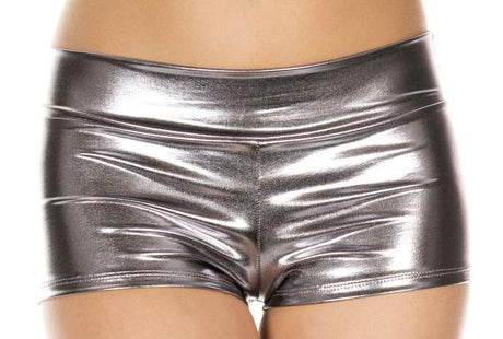 Metallic Booty Shorts w/ Waist Band