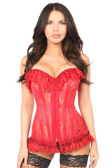 Red Sheer Lace Corset