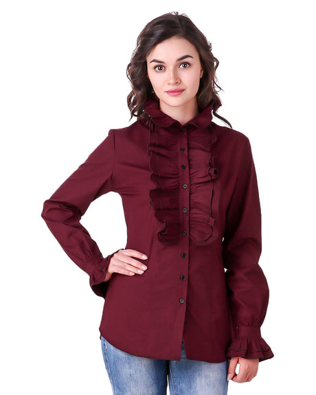 Zylphia Stand-up Collar Blouse