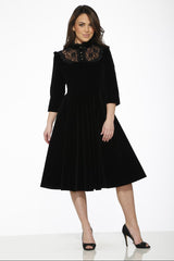 Nightshade Black Velvet Dress