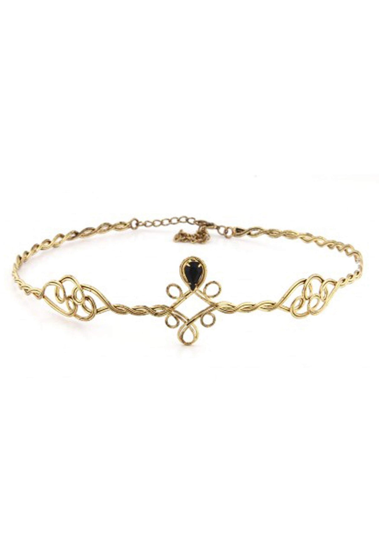 Adjustable Antique Gold/Black Circlet