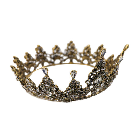 Metal Jeweled Antique Crown