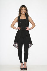 Black with Floral Waist Coat