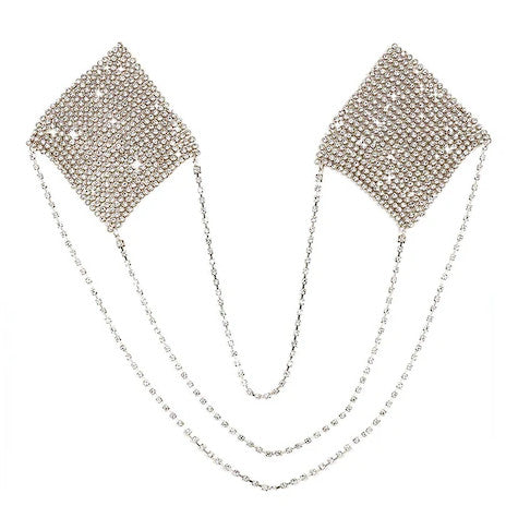 Chain Reaction Silver Metal Mesh Jewel Reusable Pasties