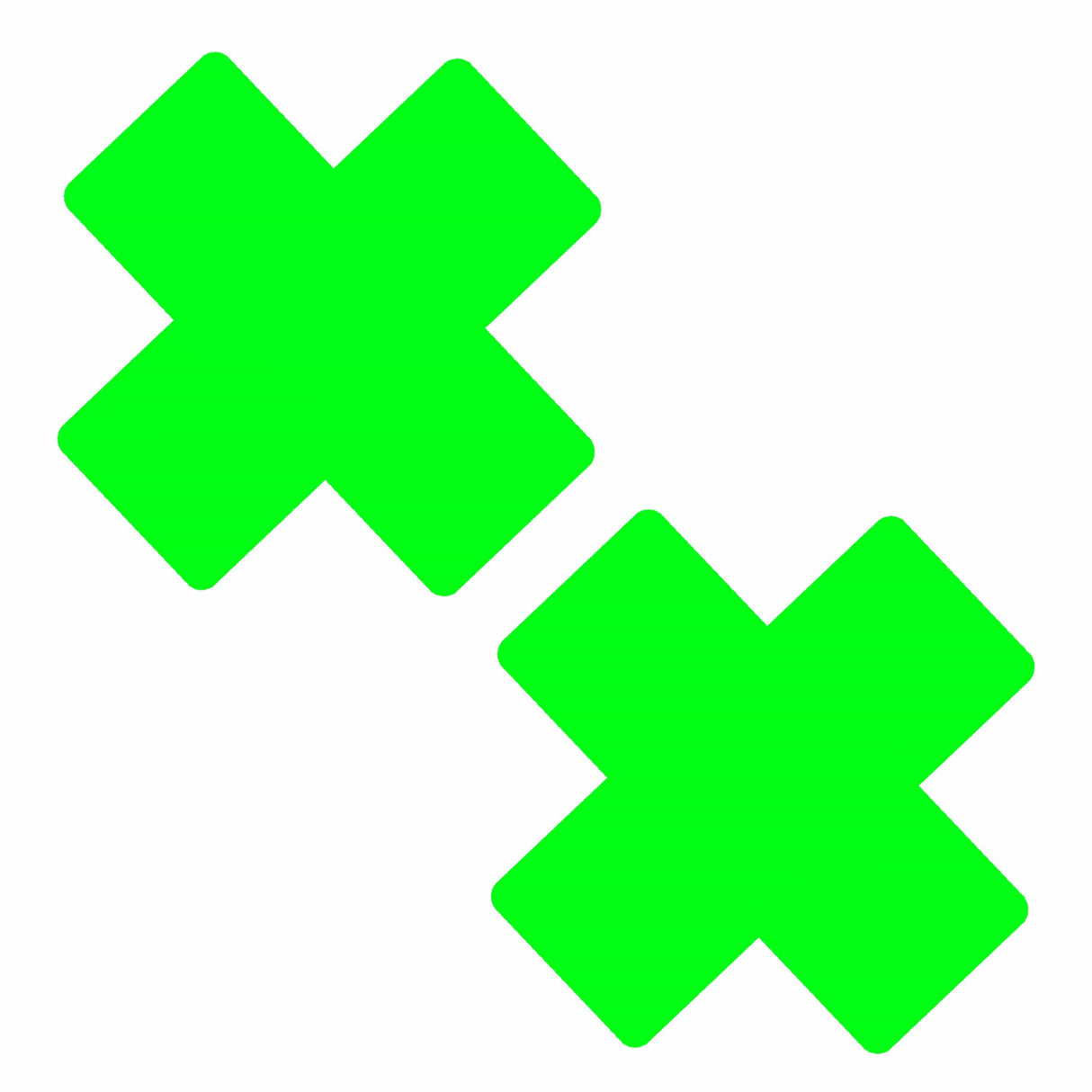 Temperature Reactive Black to Neon Green X Factor Nipple Cover Pasties