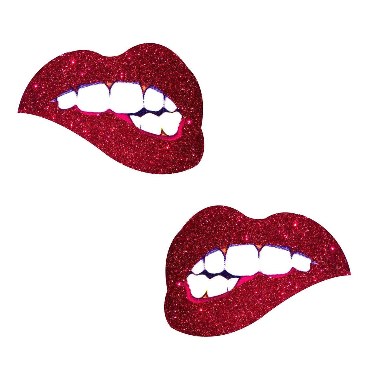 Freaking Awesome Red Glitter Bite Me Lip Pasties