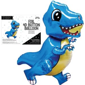 Playful T-Rex Dinosaur 4D Button Balloon