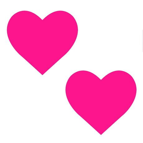 Temperature Reactive Black to Neon Pink Heart Nipple Cover Pasties
